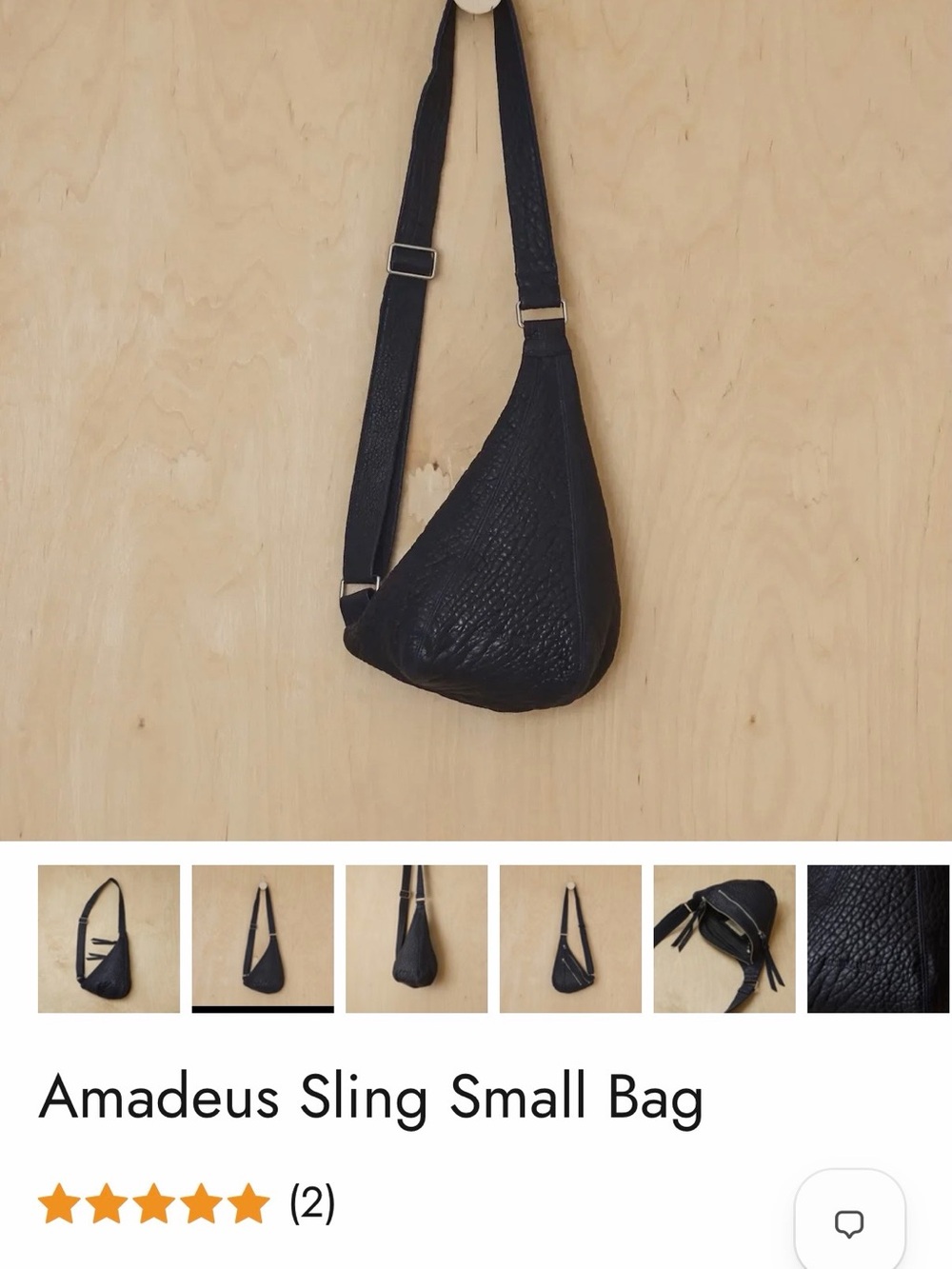 Black Leather sling Daniella Lehavi
